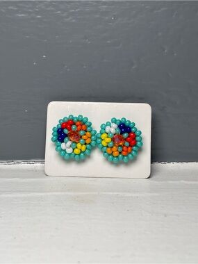 Huichol Beaded Stud Earrings